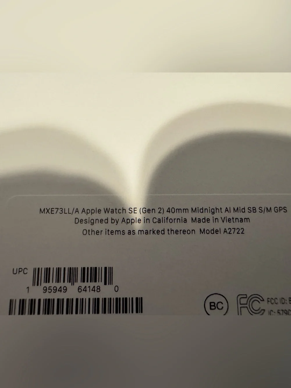 Apple Watch SE 2 S/M Midnight